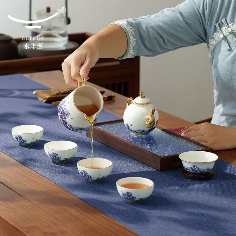 AURATIC “Pearl of the Sea” 8-Piece Tea Set