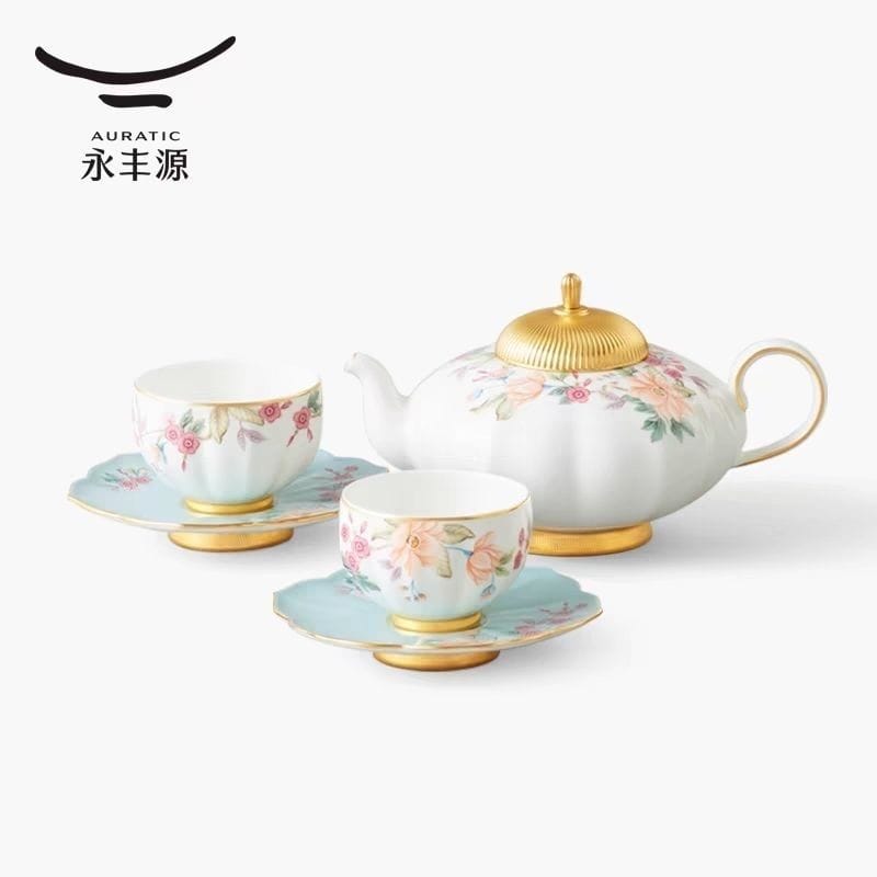 AURATIC Sky Blue Era 6-piece high-grade coffee/afternoon tea set