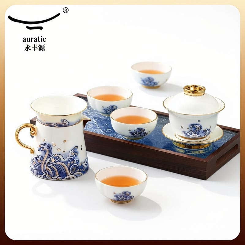 AURATIC “Pearl of the Sea” 9-piece Tea Set